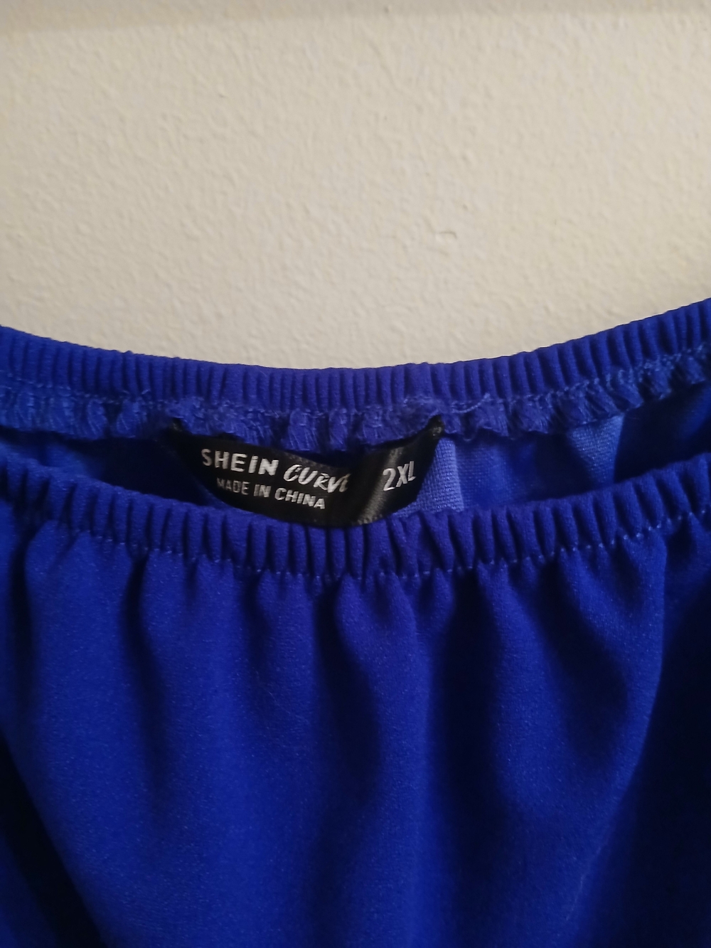Royal Blue Dress w/Scallop Hem